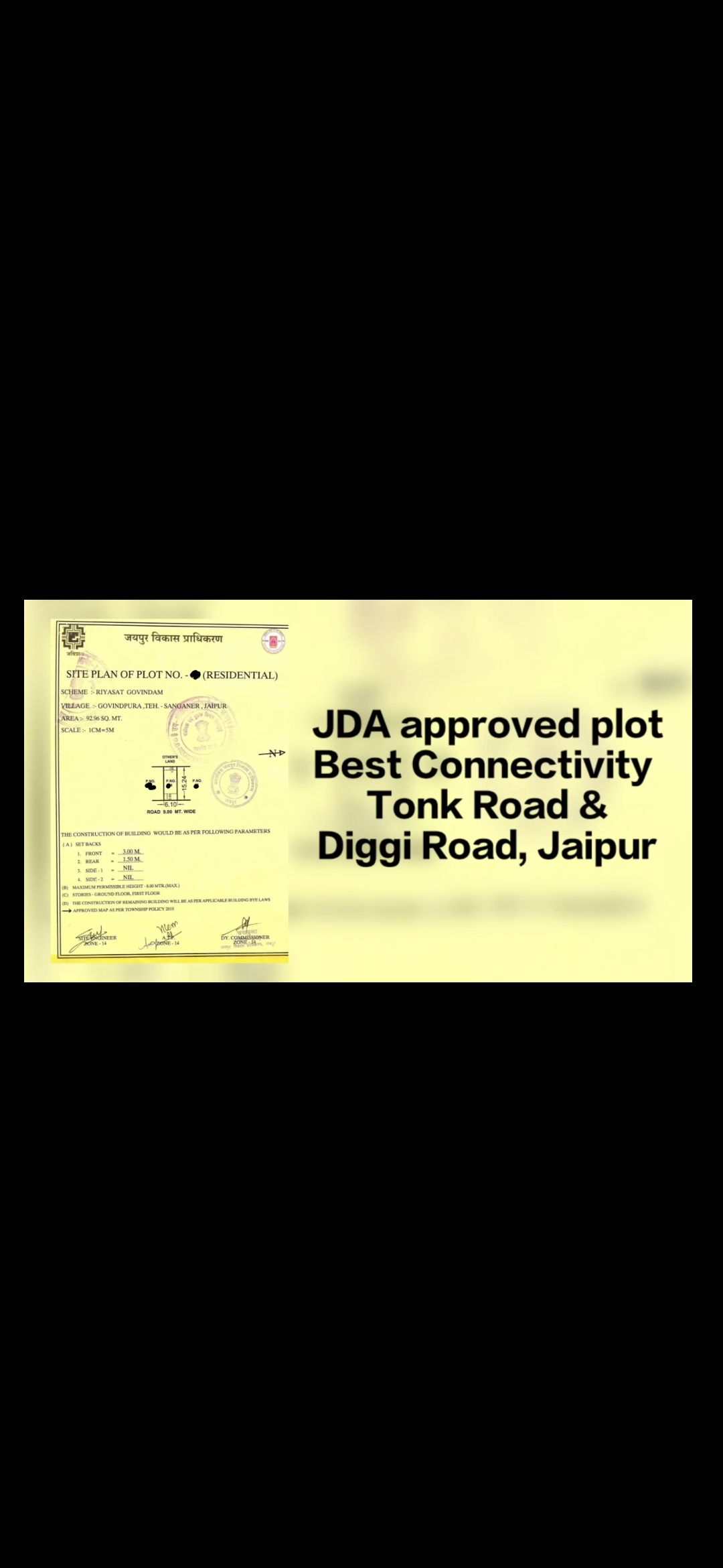 Residential Plot for Sale – Riyasat Govindam, Govindpura, Tehsil Sanganer, Jaipur