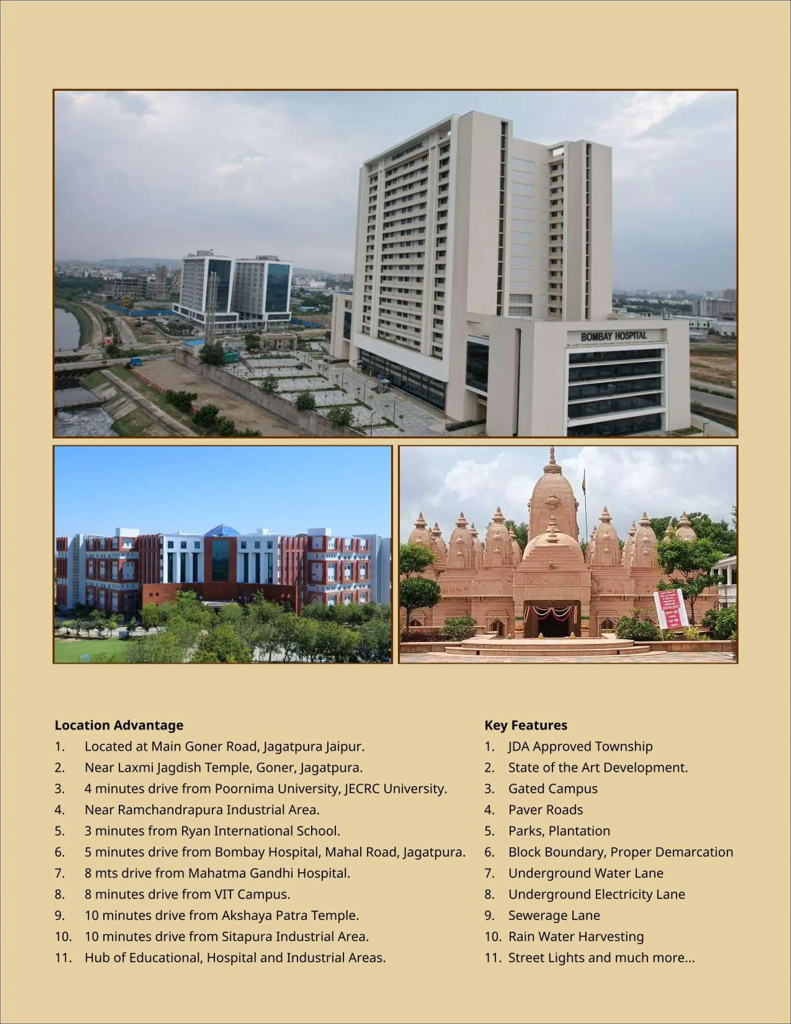 UDAY GAJRAJ GONER Fully developed Township Near Ring road Jaipur JDA approved & RERA Approved Near Jagatpura