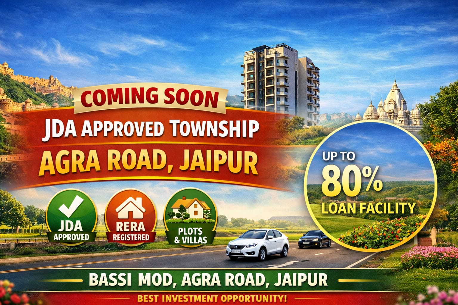 JDA Approved & RERA Registered Upcoming Gated Township – Agra Road, Jaipur